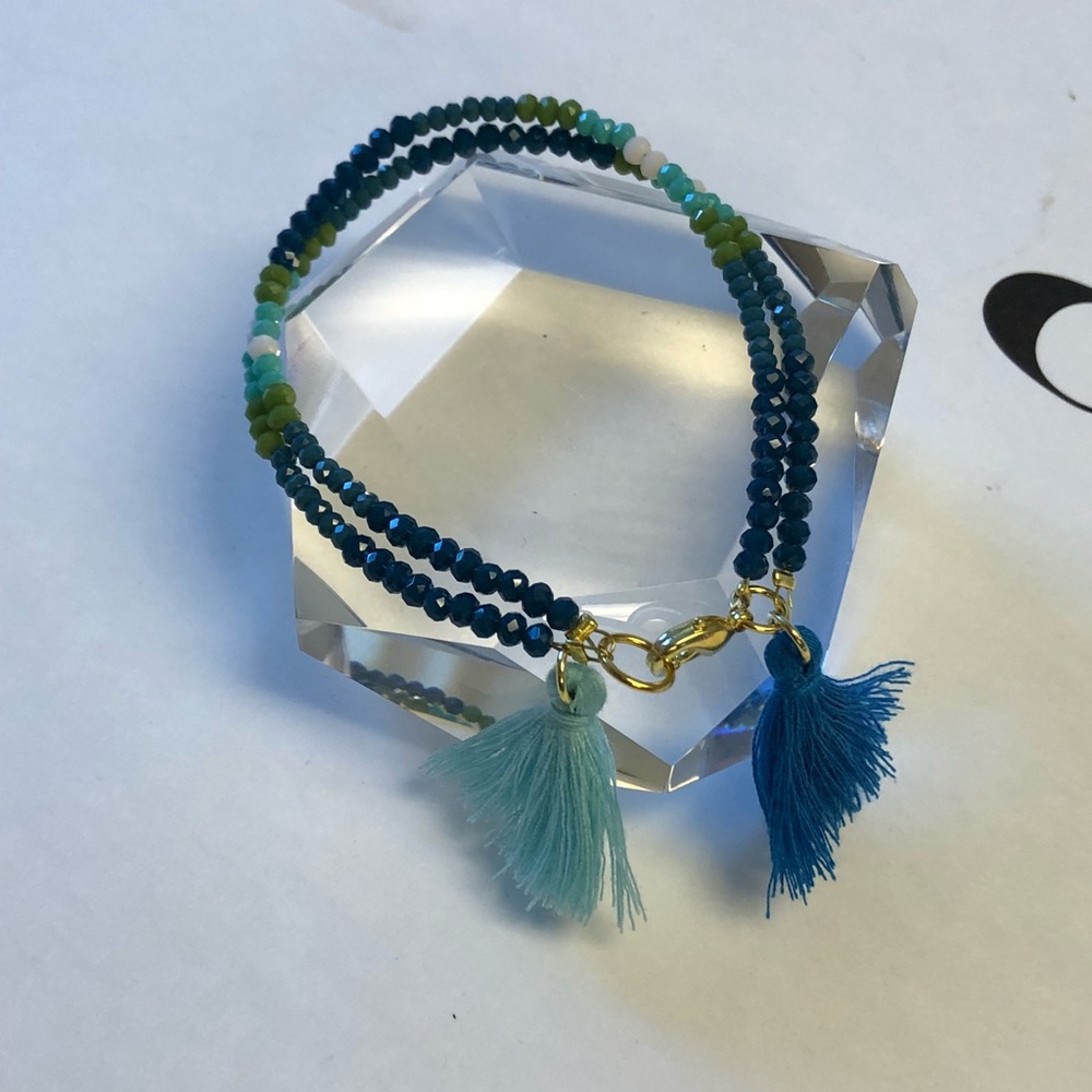 Two layers Crystal Bracelet. Gold Plated